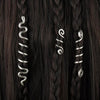Spiral Hair Cuffs- Silver