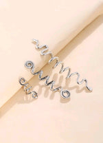 Spiral Hair Cuffs- Silver