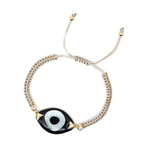 Woven Eye Bracelet - Cream