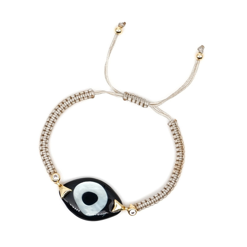Woven Eye Bracelet - Cream