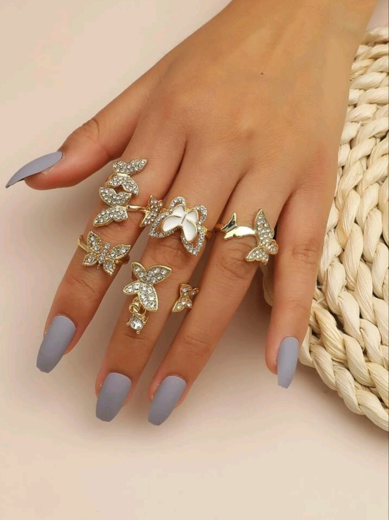 Butterfly Ring Set