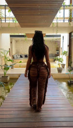 Fray & Fringe Collection - Trousers (Chocolate)