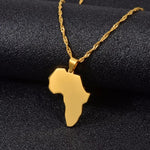 Africa Map Necklace