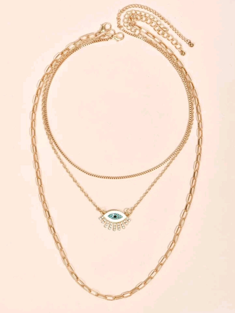 Diamond Eye Pendent Set