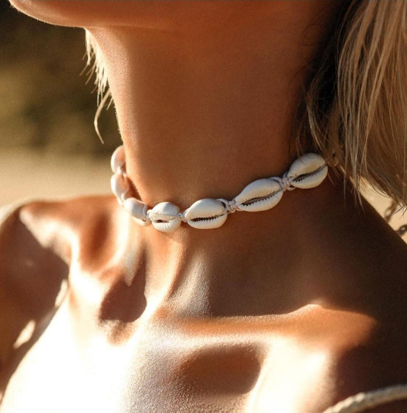 Shell Choker - Pale Blue