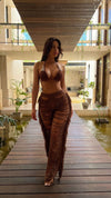 Fray & Fringe Collection - Trousers (Chocolate)