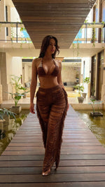 Fray & Fringe Collection - Trousers (Chocolate)