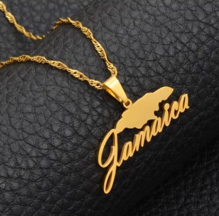 Jamaica Map Pendant